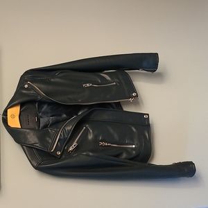 BLANK NYC Dark green Moto jacket. Size XS